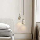 Wabi-sabi cement and travertine pendant light for interior decoration