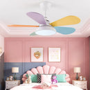 Modern LED ceiling fan with remote control and elegant wood design