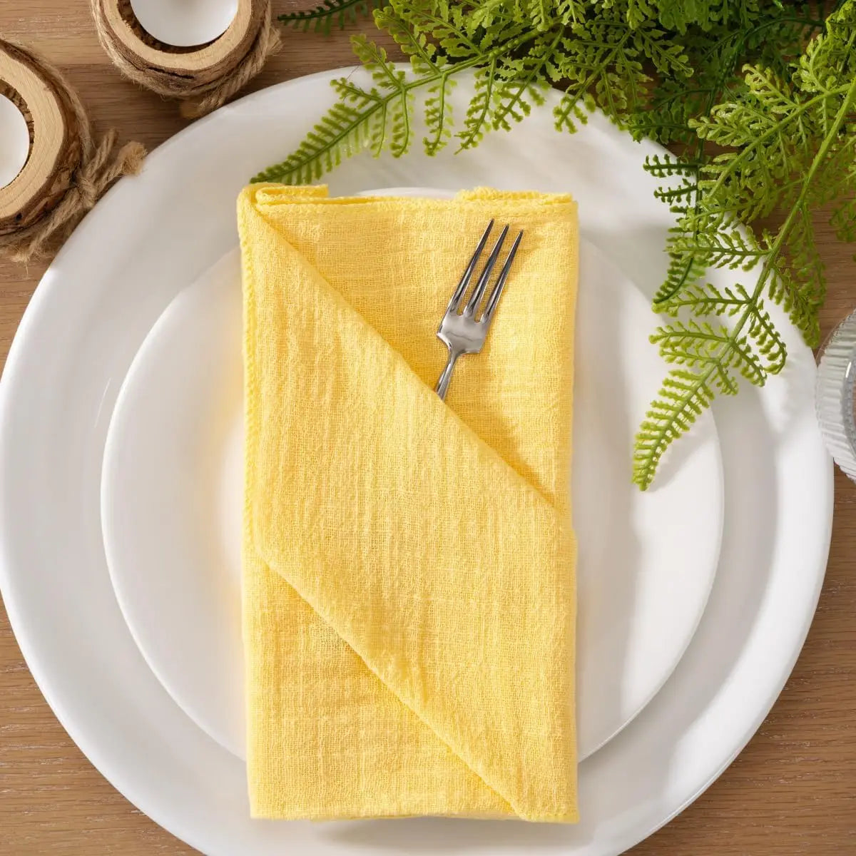 Handmade cotton gauze napkin set