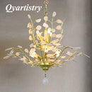 Natural agate LED chandelier ideal for romantic décor