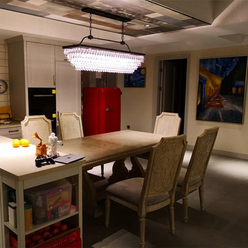 Retro crystal teardrop LED pendant light for interior decor - vue 4 sur 5