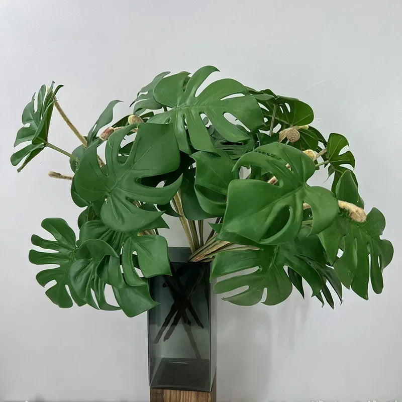Artificial monstera leaves for indoor decoration green plants - vue 6 sur 8