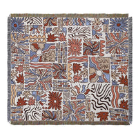 Bohemian throw with pastoral landscape for sofa and bedroom