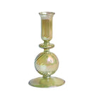 Retro glass taper candle holders for elegant decor