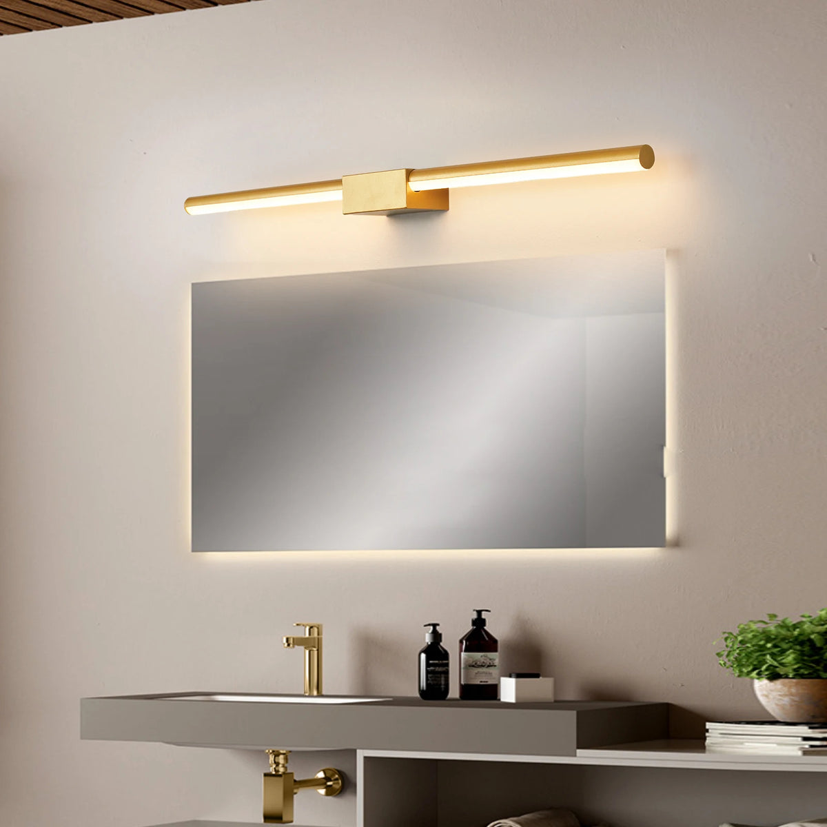 Acrylic wall light modern lighting for mirror and vanity - vue 4 sur 12