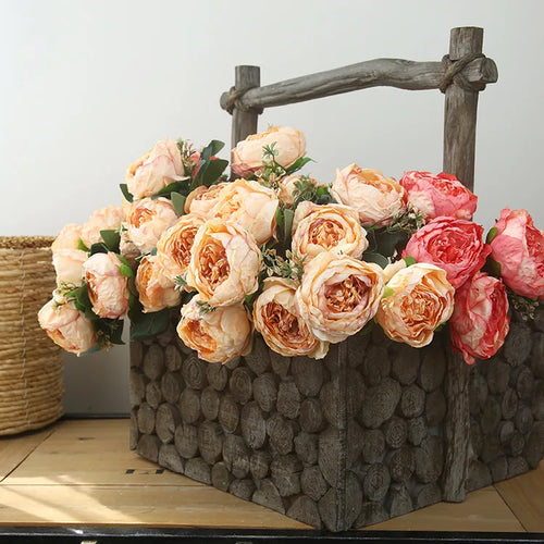 Artificial peony bouquet for decoration and photography - vue 5 sur 11