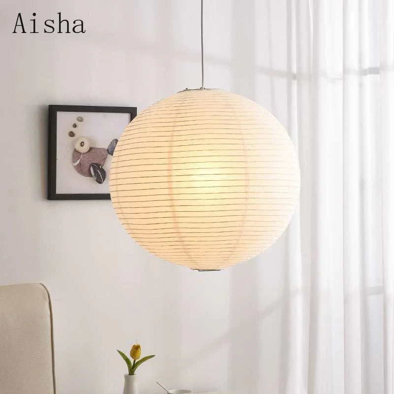 Japanese style rice paper pendant light for interior decoration