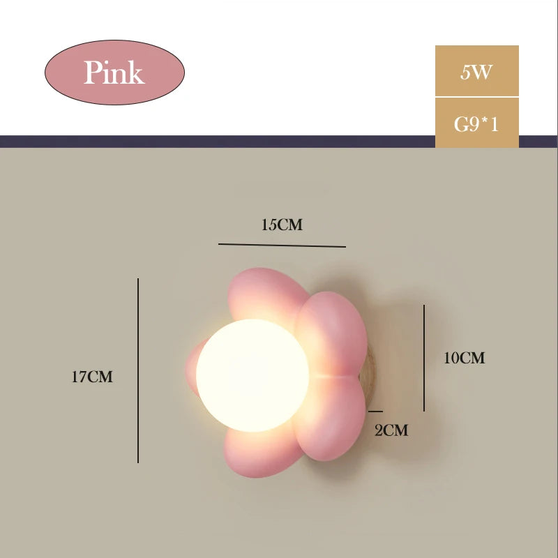 Modern flower pendant light for children's bedroom