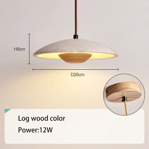 Nordic retro travertine wabi-sabi style LED pendant light