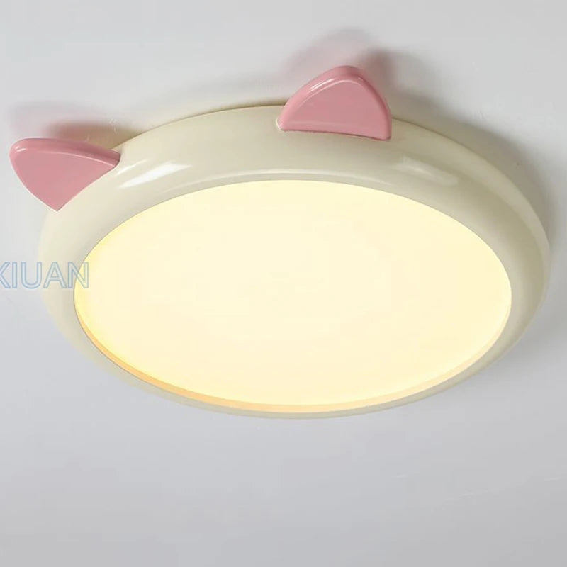 Cute cat ceiling light for children's room - vue 5 sur 8