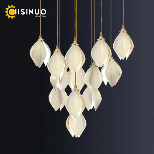 Magnolia ceramic chandelier - vue 2 sur 17