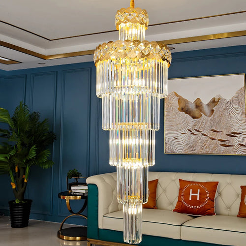 Modern crystal chandelier for elegant interiors - vue 3 sur 12