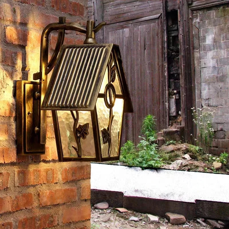 Retro wall lights for balcony and outdoor garden - vue 5 sur 8