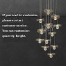 Customisable modern lotus leaf crystal pendant light
