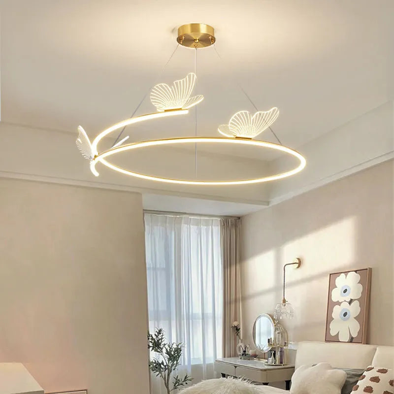 LED butterfly chandelier fashion creativity home - vue 4 sur 9