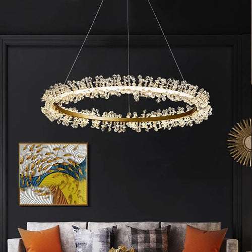 Luxury Nordic crystal chandelier for modern decor - vue 6 sur 17