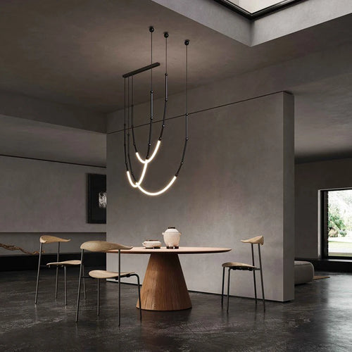 Modern minimalist pendant chandelier for bar or restaurant - vue 4 sur 14