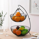Two-tier fruit basket for practical storage