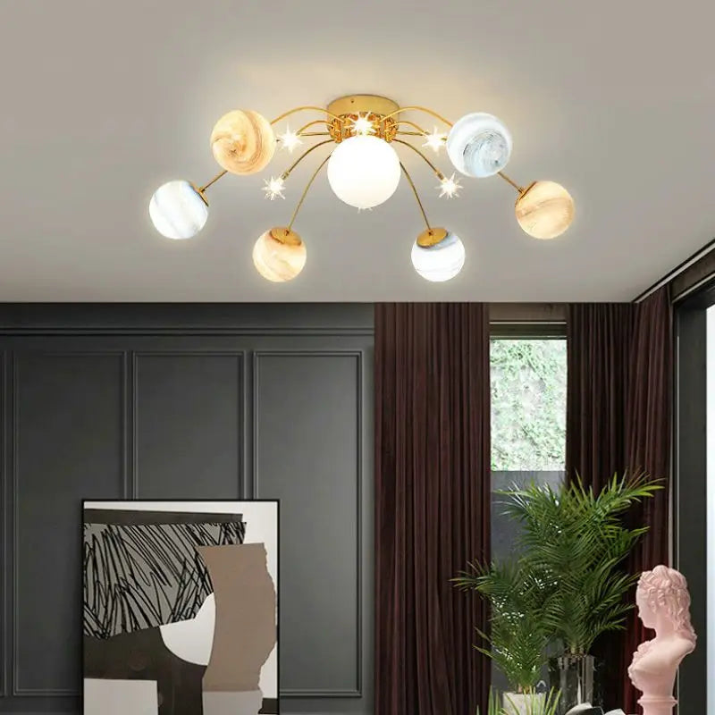 Modern decorative star ceiling light for a romantic atmosphere