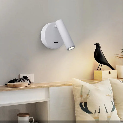 Modern adjustable rotating LED wall lamp for reading - vue 7 sur 12