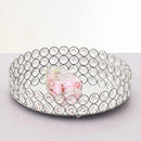 Round glass tray for storage and decoration
