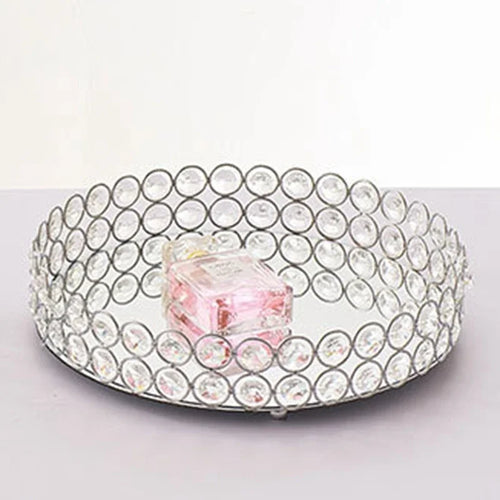 Round glass tray for storage and decoration - vue 5 sur 6