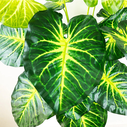 Artificial tropical turtle with decorative branches and leaves - vue 5 sur 9