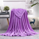 Soft warm coral fleece flannel throw for sofa or bed