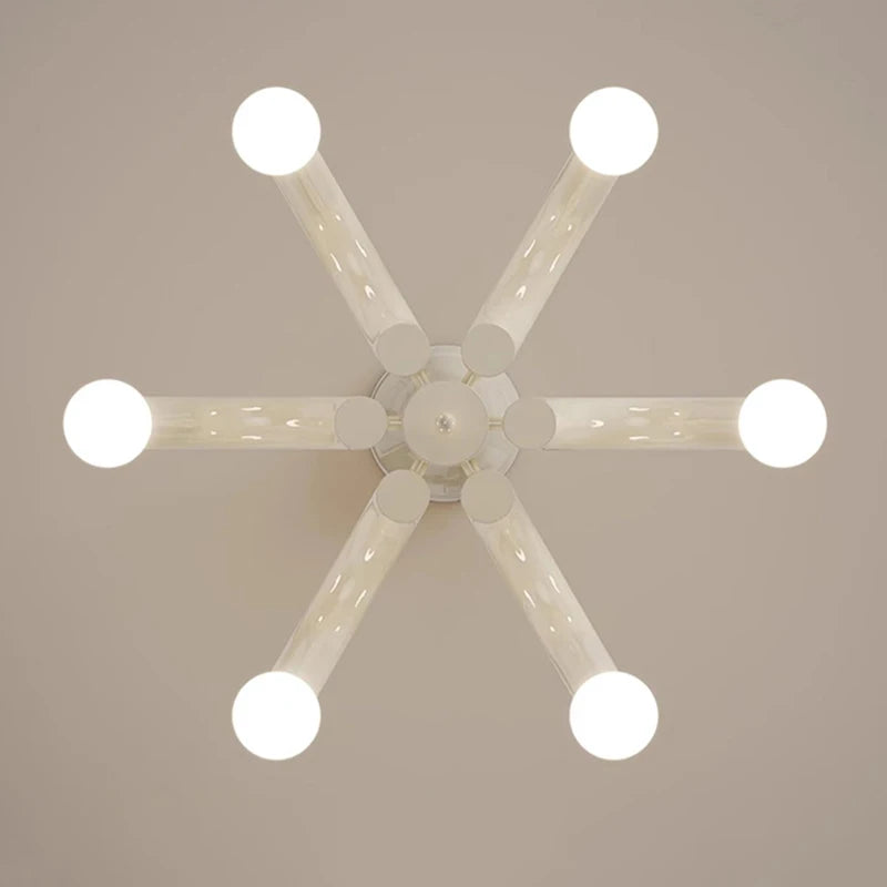 Romantic metal chandelier with water pipe LED for indoors - vue 5 sur 8