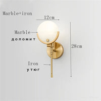 Nordic wall light with classic dolomite lampshade
