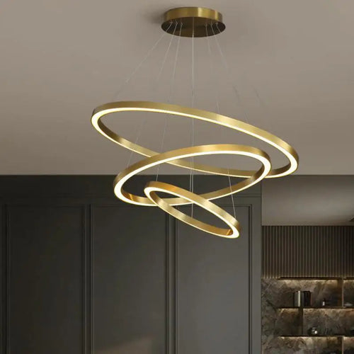 Nordic circular LED chandelier for luxurious interior decor