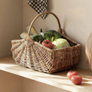 wicker basket for picnics, fruits, vegetables, camping and parties