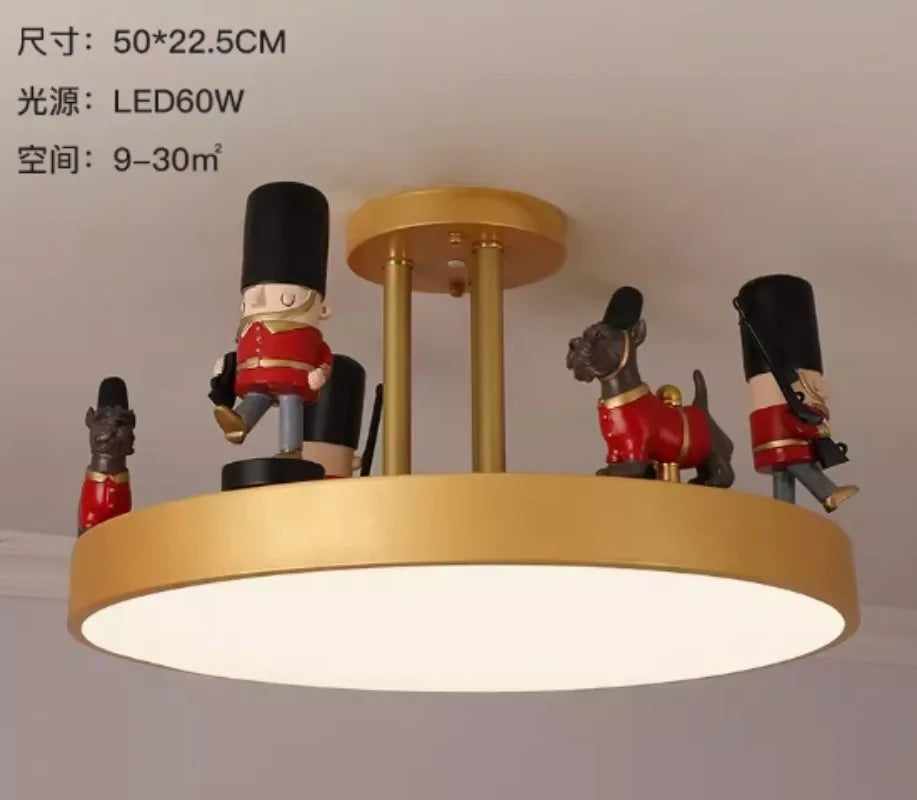 Creative LED ceiling light for children nordic design eye protection - vue 6 sur 7