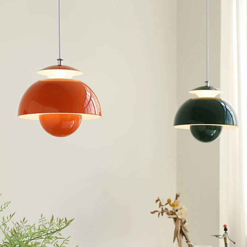 Modern metal pendant light with adjustable cord for contemporary interiors