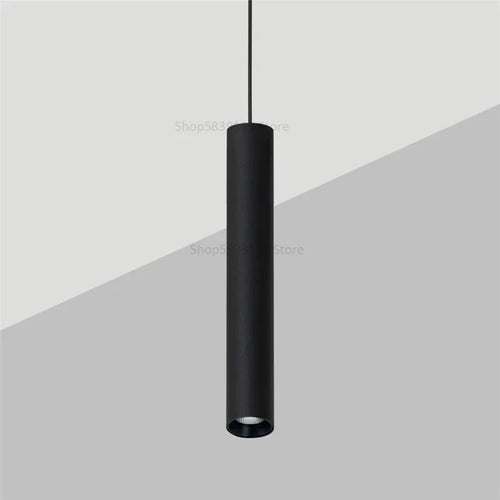 Modern cylindrical pendant light for Nordic interior decor - vue 9 sur 12