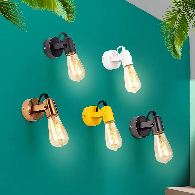 Modern Nordic wall light, simple and creative iron design