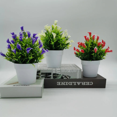 Artificial bonsai flower in pot for indoor and outdoor decoration - vue 3 sur 13