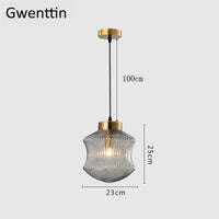 Tinted glass pendant light for modern interior decor
