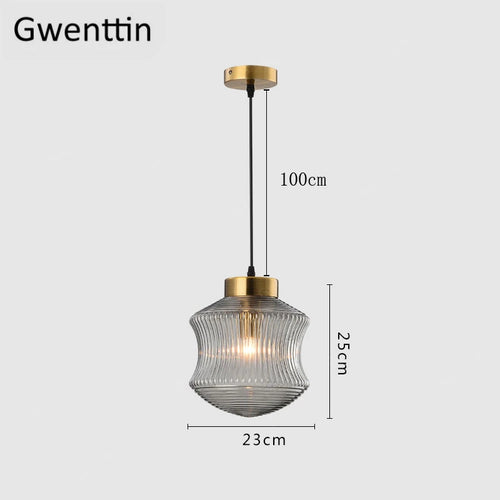 Tinted glass pendant light for modern interior decor