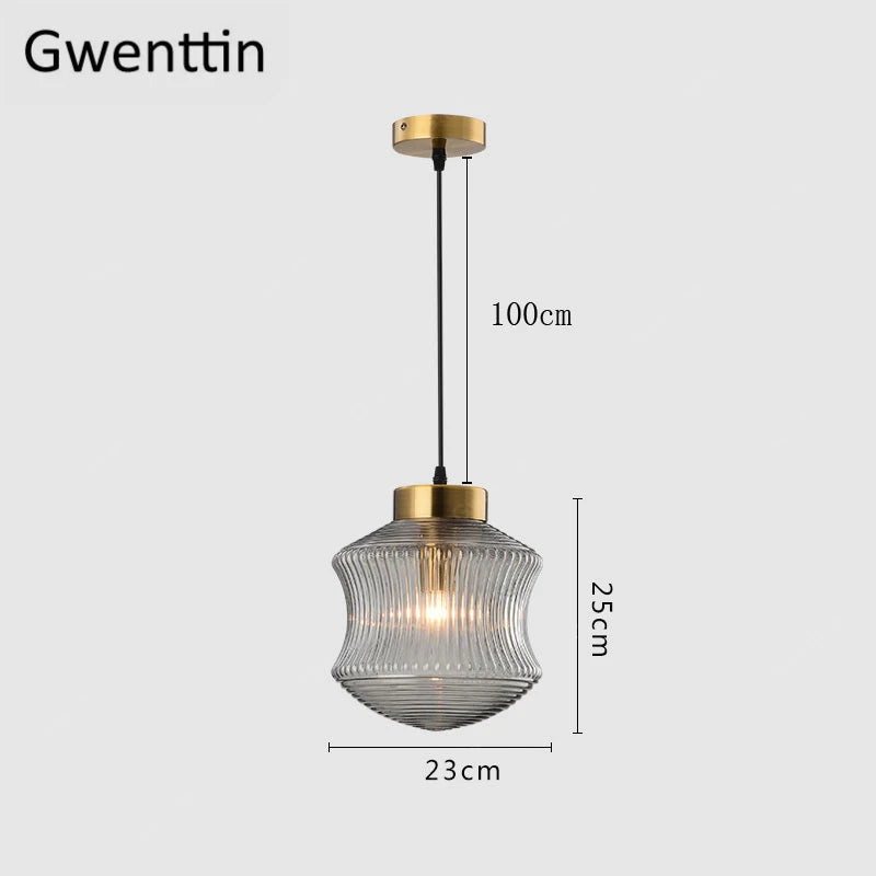 Tinted glass pendant light for modern interior decor