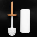 bamboo toilet brush set with holder toilet accessories