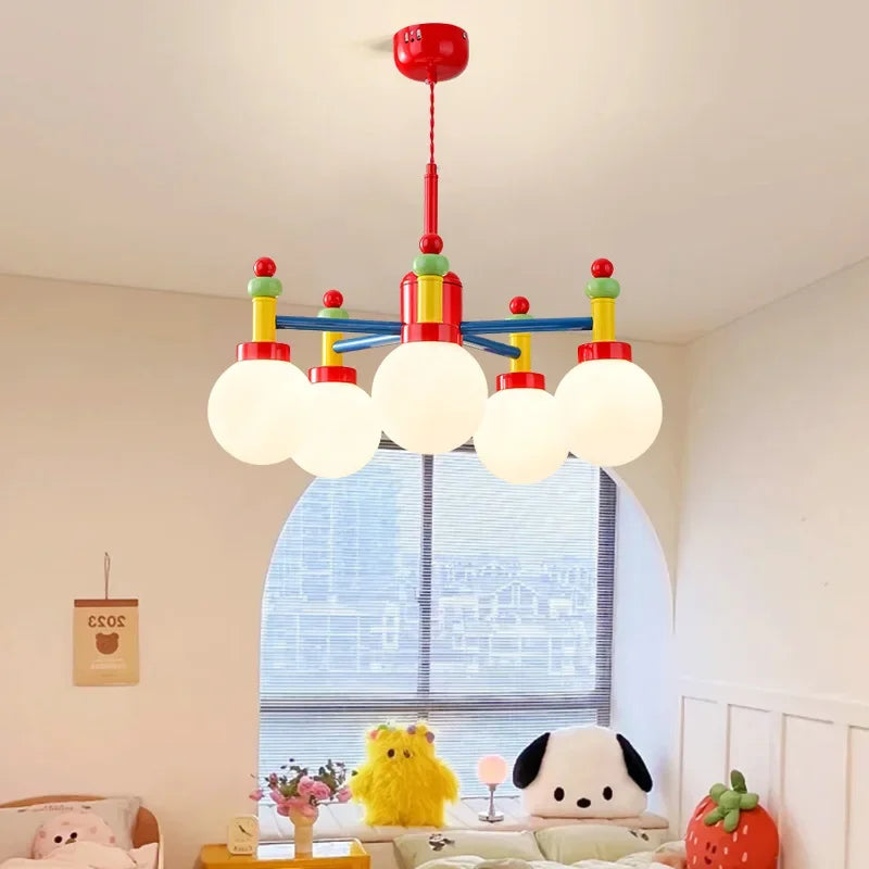 Macaron LED chandelier for children's room decorative lighting