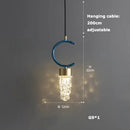 Art deco crystal glass pendant light with LED lighting