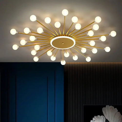 Modern glass chandelier with creative LED lighting