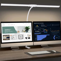 Foldable LED clip desk lamp with eye protection, 3 modes and 10 brightness levels