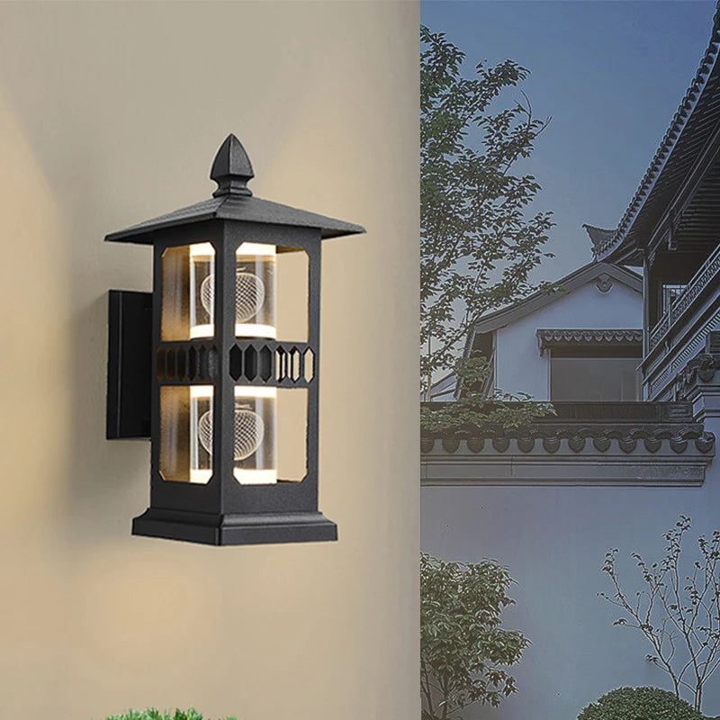 Minimalist waterproof outdoor wall light for garden - vue 6 sur 14