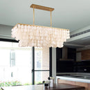 2024 Modern simple living room Scandinavian shell dining room romantic light luxury checkroom B&amp;B rectangular suction chandelier