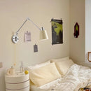Modern telescopic wall light with adjustable swing arm and rotatable lamp