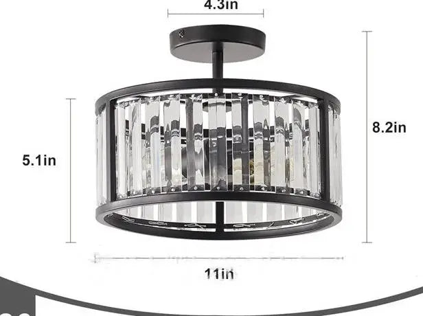 Modern rustic LED ceiling light for creative indoor lighting - vue 10 sur 10