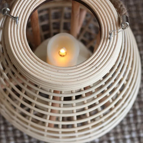 Rattan wind lamp with legs - vue 10 sur 18